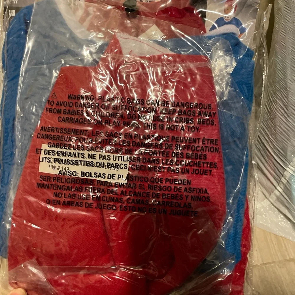 BOY size small  Little Linebacker Costume with Red and Blue Colors